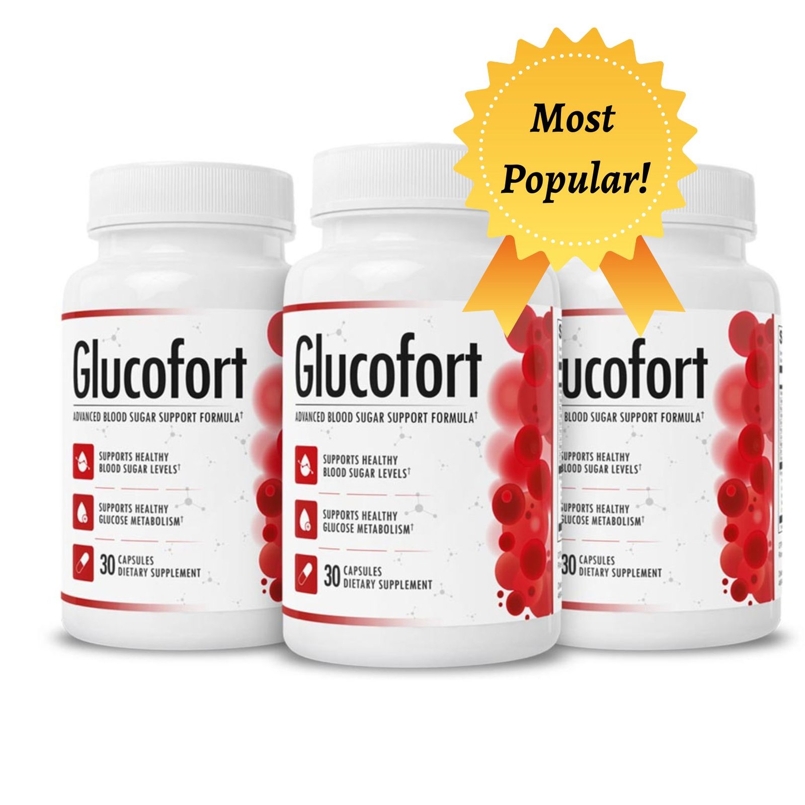 Glucofort 3 Bottles Badge
